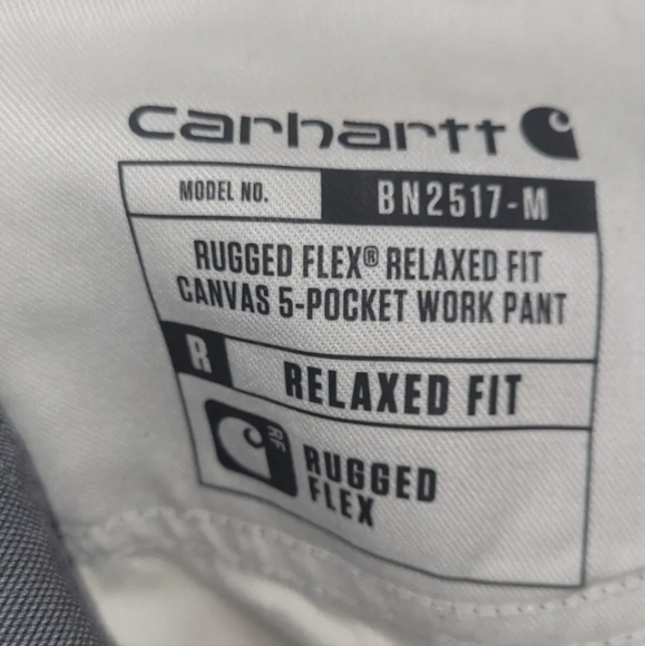 NWT Carhartt Rugged Flex Relaxed Fit Gray Work Pants Size 54 x 32 - Picture 3 of 6